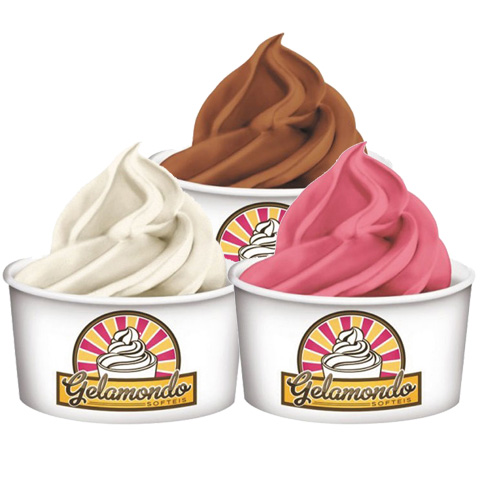 Machine à glaces italiennes professionnelle 3 manettes frozen yogurt